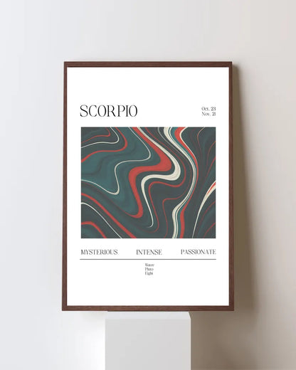 Cuadro Decorativo Póster, Zodiaco Escorpio V