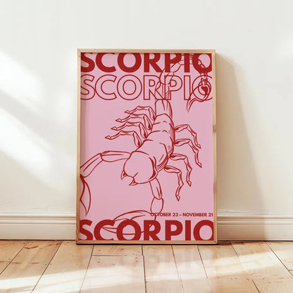 Cuadro Decorativo Póster, Zodiaco Escorpio IV