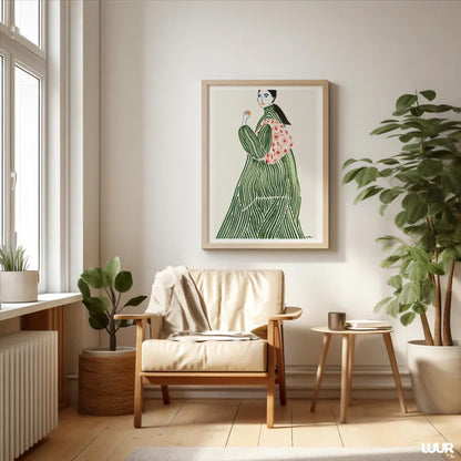 Cuadro Decorativo Abstracto, Marco Natural Ilustraciones modernas