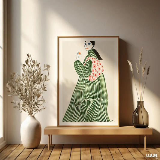 Cuadro Decorativo Abstracto, Marco Natural Ilustraciones modernas