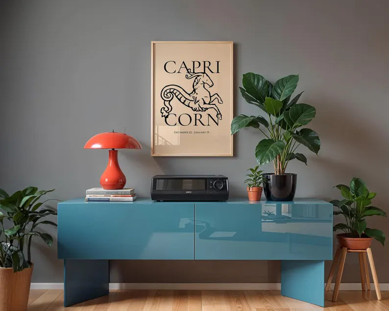 Cuadro Decorativo Póster, Zodiaco, Capricornio