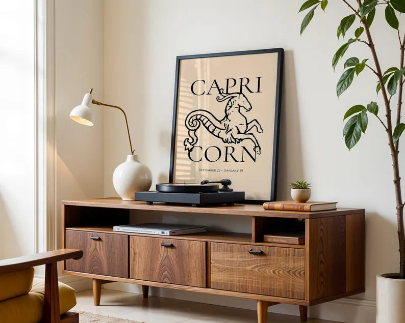 Cuadro Decorativo Póster, Zodiaco, Capricornio