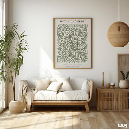 Cuadro Decorativo Abstracto, Marco Natural Ilustraciones modernas