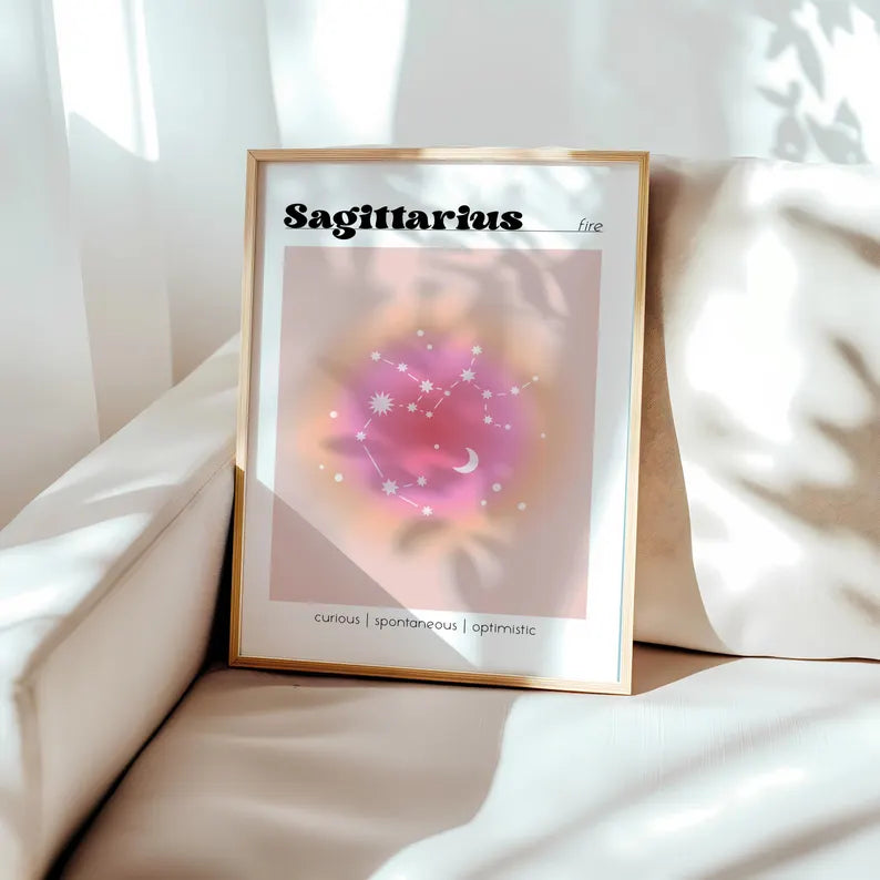 Cuadro Decorativo Póster, Zodiaco, Sagitario II