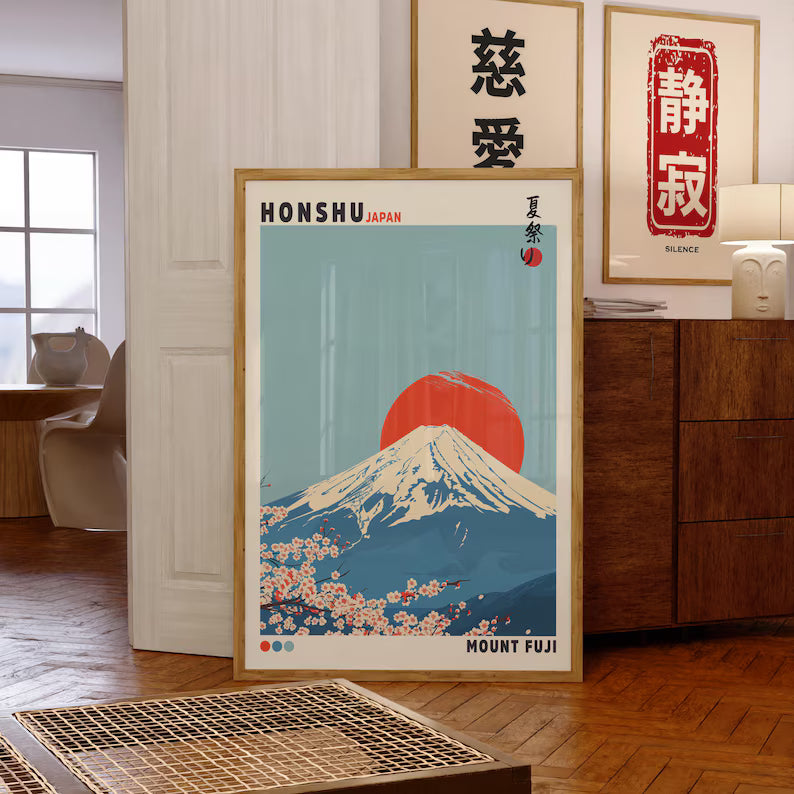 Cuadro Decorativo Abstracto, Japandi, Decoración Japonesa I