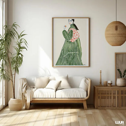Cuadro Decorativo Abstracto, Marco Natural Ilustraciones modernas