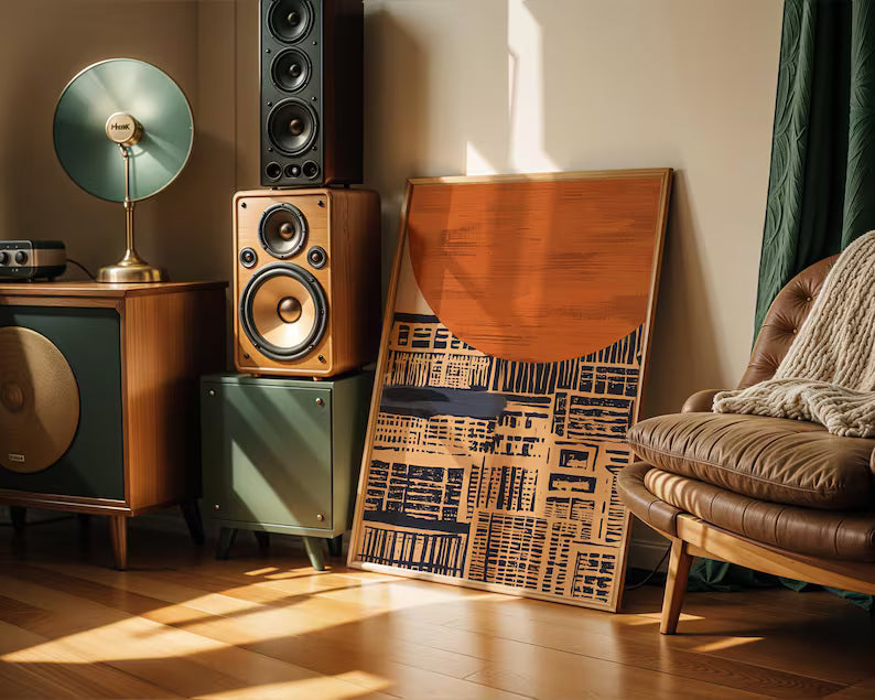 Cuadro Decorativo Abstracto, Japandi, Decoración Japonesa X