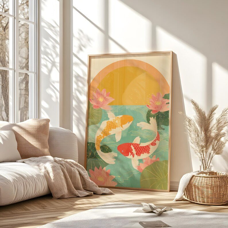 Cuadro Decorativo Abstracto, Japandi, Decoración Japonesa XV