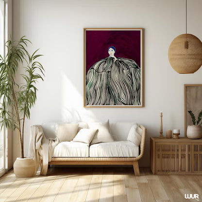 Cuadro Decorativo Abstracto, Marco Natural Ilustraciones modernas