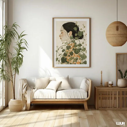 Cuadro Decorativo Abstracto, Marco Natural Ilustraciones modernas