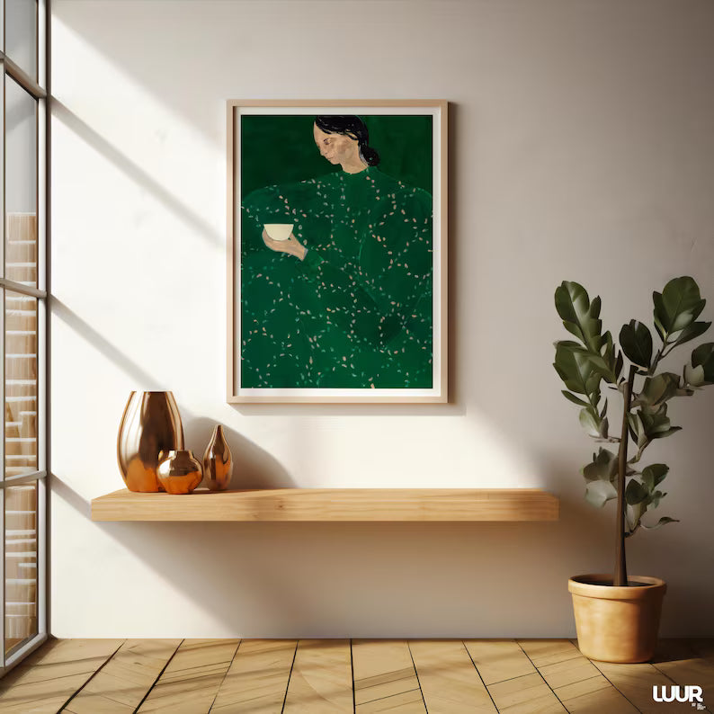 Cuadro Decorativo Abstracto, Marco Natural Ilustraciones modernas