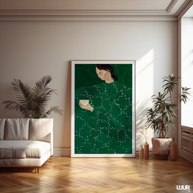 Cuadro Decorativo Abstracto, Marco Natural Ilustraciones modernas