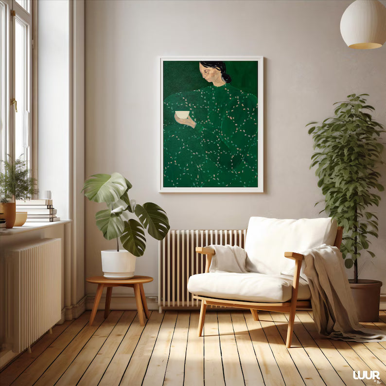 Cuadro Decorativo Abstracto, Marco Natural Ilustraciones modernas