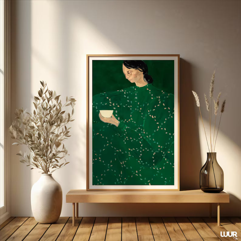Cuadro Decorativo Abstracto, Marco Natural Ilustraciones modernas