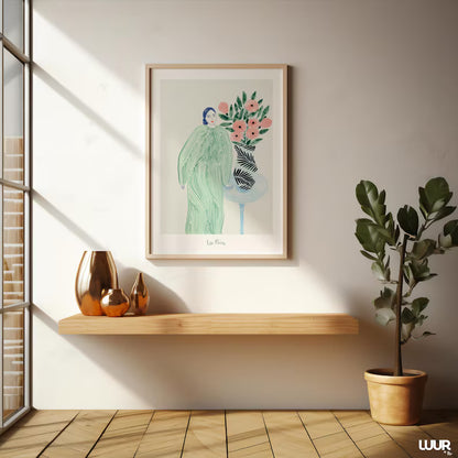 Cuadro Decorativo Abstracto, Marco Natural Ilustraciones modernas