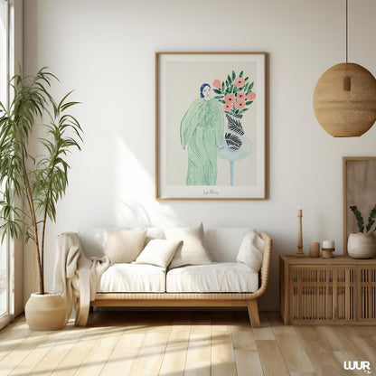 Cuadro Decorativo Abstracto, Marco Natural Ilustraciones modernas