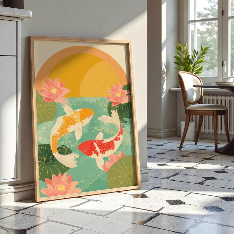 Cuadro Decorativo Abstracto, Japandi, Decoración Japonesa XV