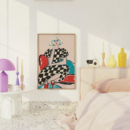 Cuadro Decorativo Abstracto, Marco Natural Ilustraciones modernas