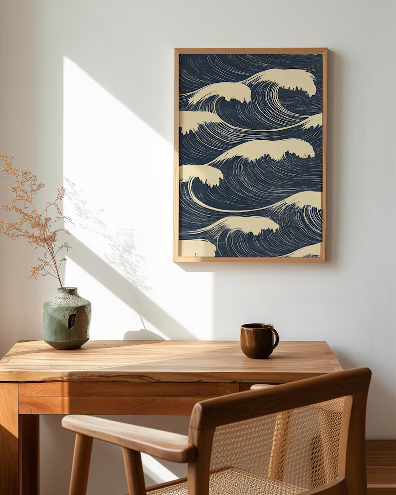 Cuadro Decorativo Abstracto, Japandi, Decoración Japonesa IV
