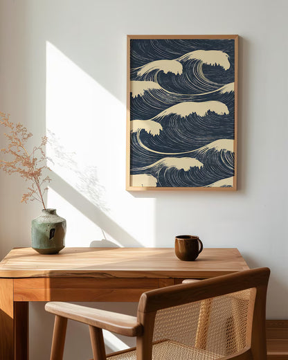 Cuadro Decorativo Abstracto, Japandi, Decoración Japonesa IV