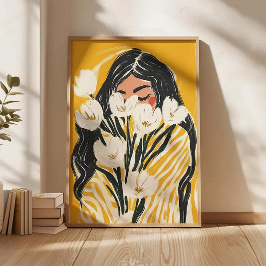 Cuadro Decorativo Abstracto, Marco Natural Ilustraciones modernas