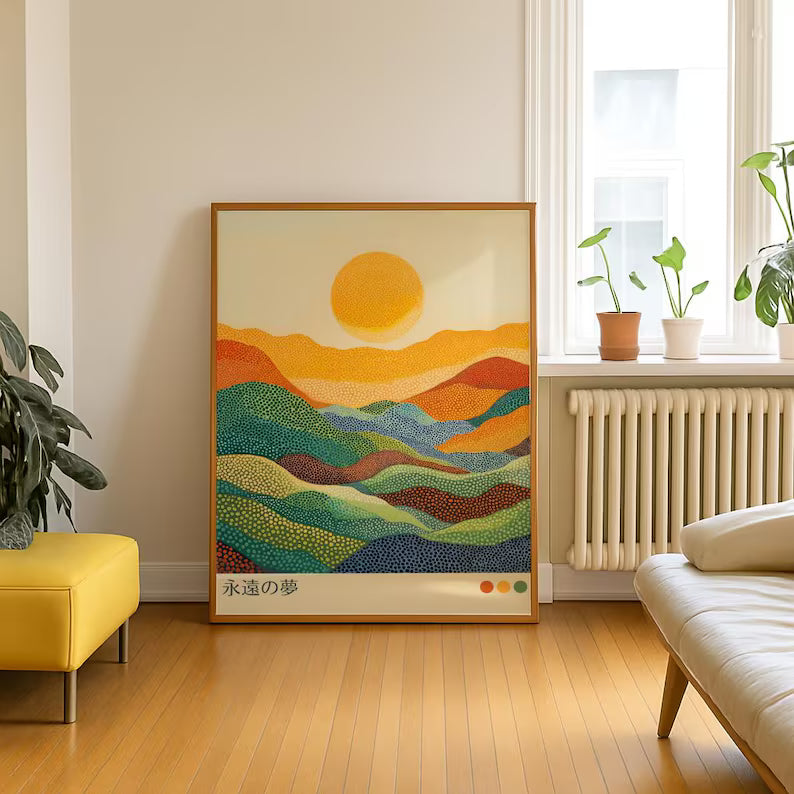 Cuadro Decorativo Abstracto, Japandi, Decoración Japonesa XVI