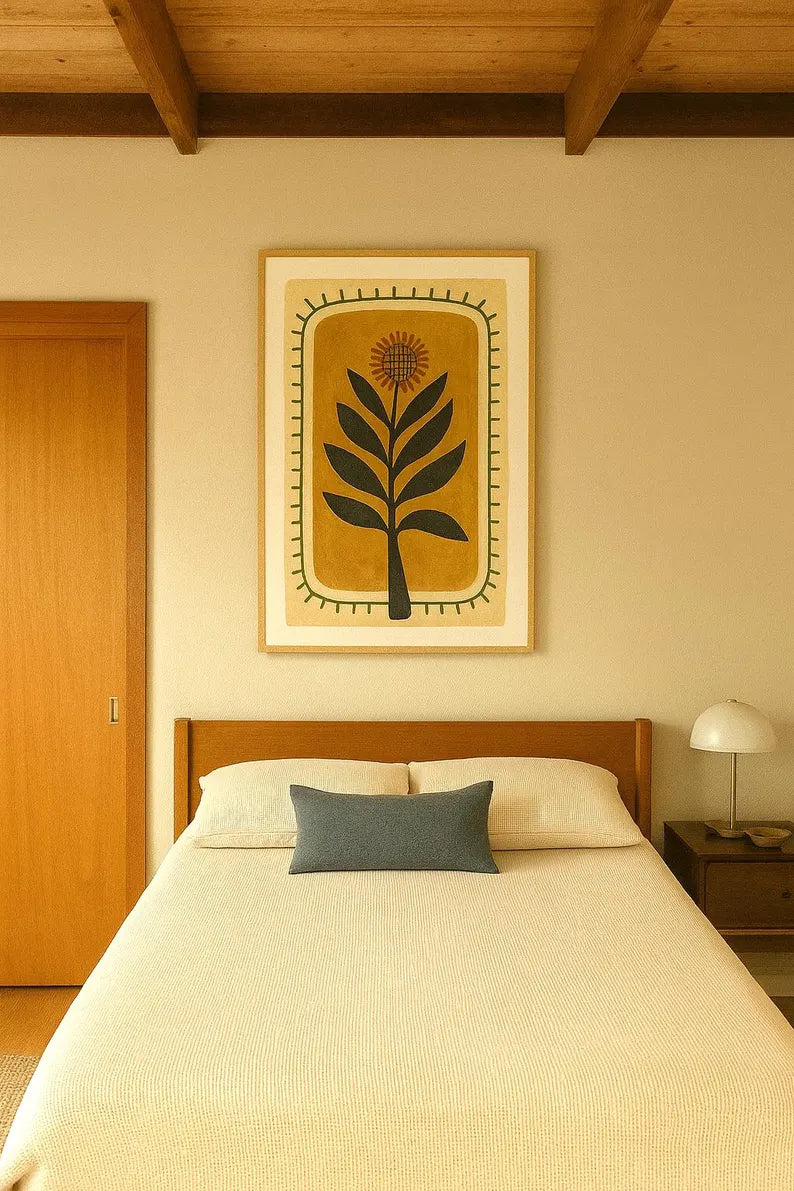 Cuadro Decorativo Abstracto, Marco Natural Ilustraciones modernas