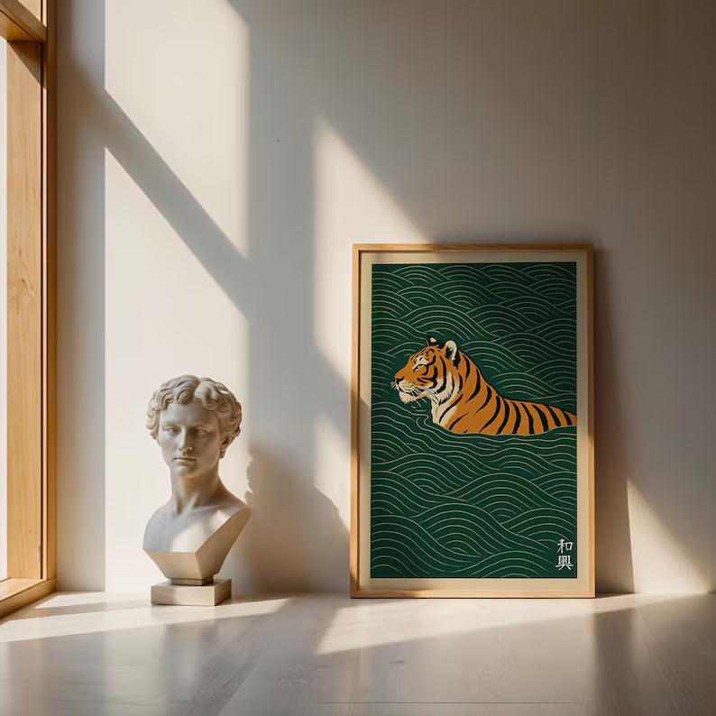 Cuadro Decorativo Abstracto, Japandi, Decoración Japonesa XVII