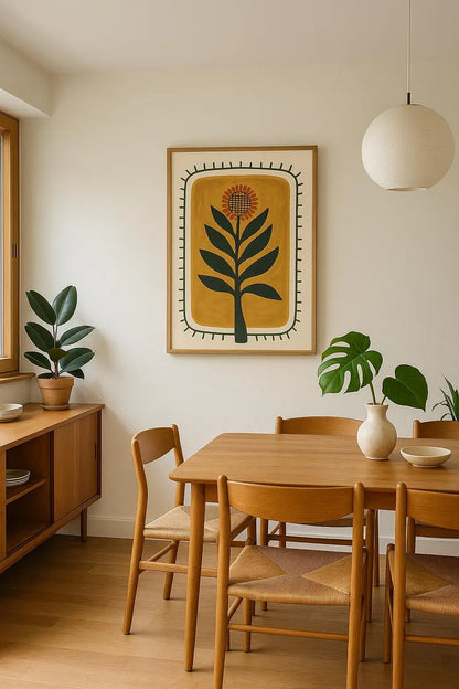 Cuadro Decorativo Abstracto, Marco Natural Ilustraciones modernas