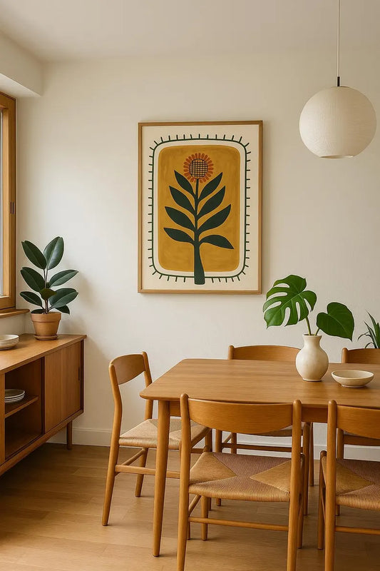 Cuadro Decorativo Abstracto, Marco Natural Ilustraciones modernas