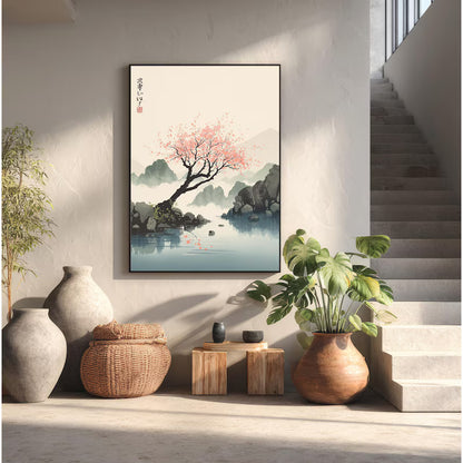 Cuadro Decorativo Abstracto, Japandi, Decoración Japonesa V
