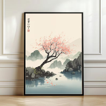 Cuadro Decorativo Abstracto, Japandi, Decoración Japonesa V