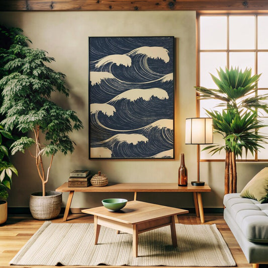 Cuadro Decorativo Abstracto, Japandi, Decoración Japonesa IV