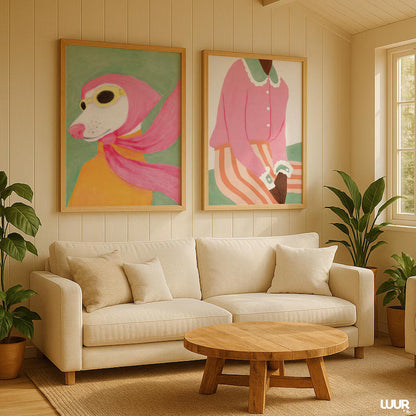 Set x2 Cuadros Abstracto, Colores, Colours in the Air XVIII