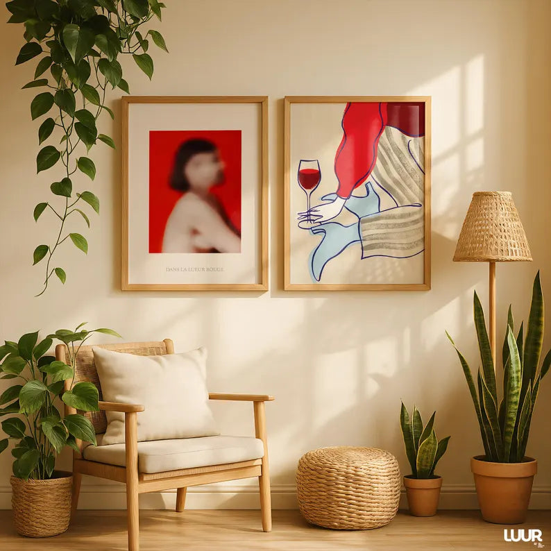 Set x2 Cuadros Abstracto, Colores, Colours in the Air XX