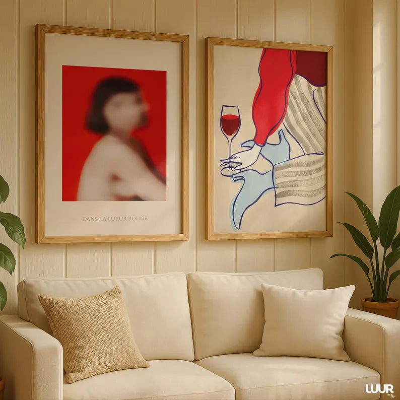 Set x2 Cuadros Abstracto, Colores, Colours in the Air XX