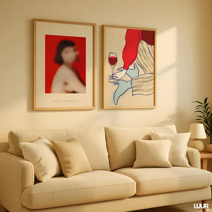 Set x2 Cuadros Abstracto, Colores, Colours in the Air XX