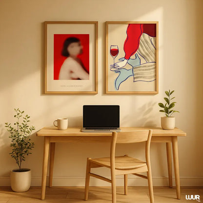 Set x2 Cuadros Abstracto, Colores, Colours in the Air XX