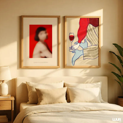 Set x2 Cuadros Abstracto, Colores, Colours in the Air XX