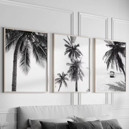 Set x3 Cuadros Decorativos, Marco Natural Surf, Playa