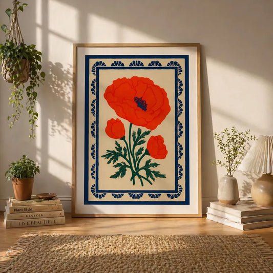 Cuadro Decorativo Abstracto, Marco Natural Ilustraciones modernas