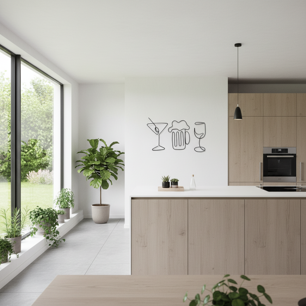 Set x 3 Adorno de Pared Artesanal en Hierro – Hecho a Mano - Bar