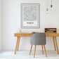 Cuadro Decorativo Maps Paris