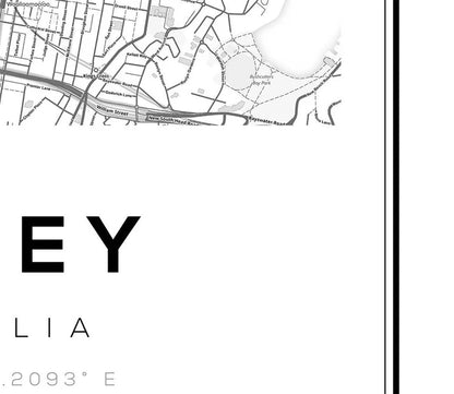 Cuadro Decorativo Maps Sydney